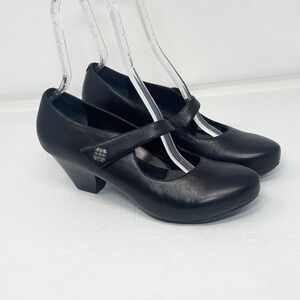 Dansko Betty Mary Jane Shoes Women's Size EU 41 US 11 Black Ankle Heel Pumps